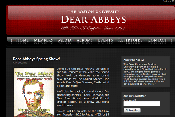 Boston University Dear Abbeys project image